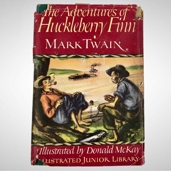 Mark Twain The Adventures Of Huckleberry Finn with Dust Jacket 1948 - Picture 1 of 8
